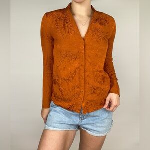 BABATON Aritzia Power Blouse Button Down‎ Satin